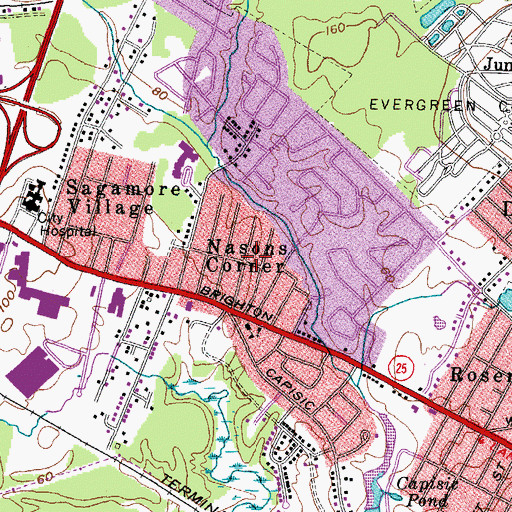 Topographic Map of Nasons Corner, ME
