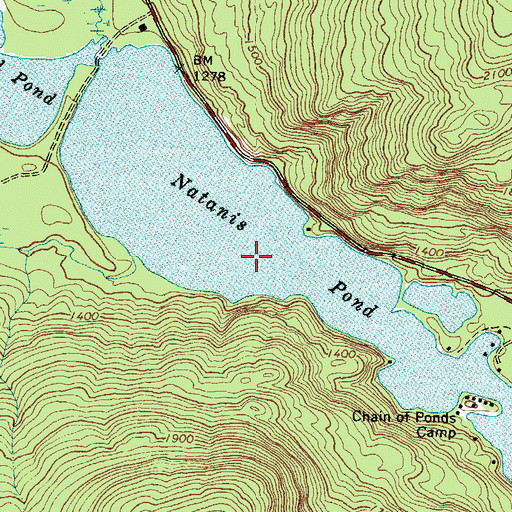 Topographic Map of Natanis Pond, ME