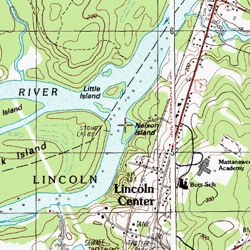 Topographic Map of Nelson Island, ME