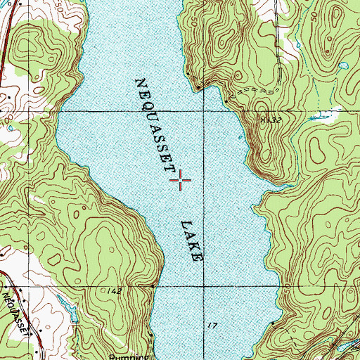 Topographic Map of Nequasset Lake, ME