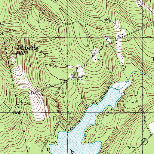 Topographic Map of Nevins Cemetery, ME