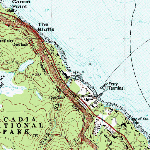 Topographic Map of New Duck Brook, ME