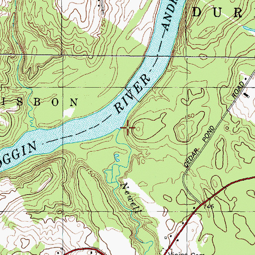 Topographic Map of Newell Brook, ME