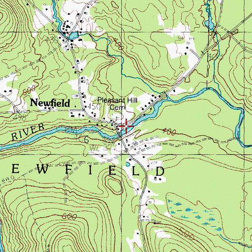 Topographic Map of Newfield, ME