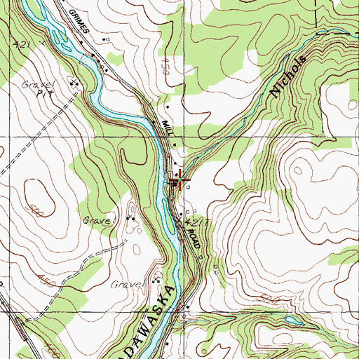 Topographic Map of Nichols Brook, ME