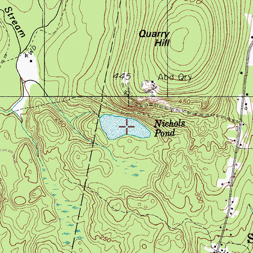 Topographic Map of Nichols Pond, ME