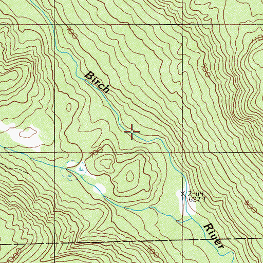 Topographic Map of Nichols Rapids, ME