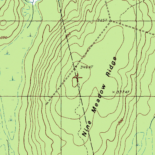Topographic Map of Nine Meadow Ridge, ME