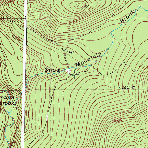 Topographic Map of Number Four Camp (historical), ME