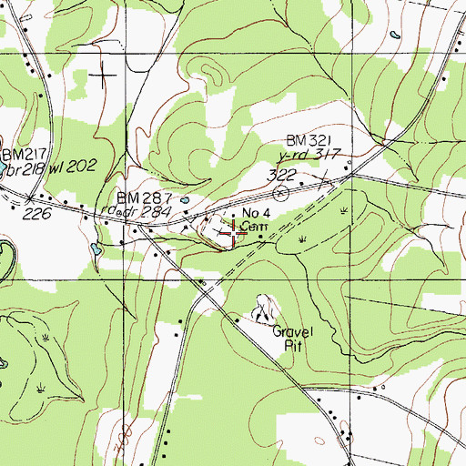 Topographic Map of Number Four Hill, ME