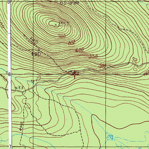 Topographic Map of Number Six Camp, ME