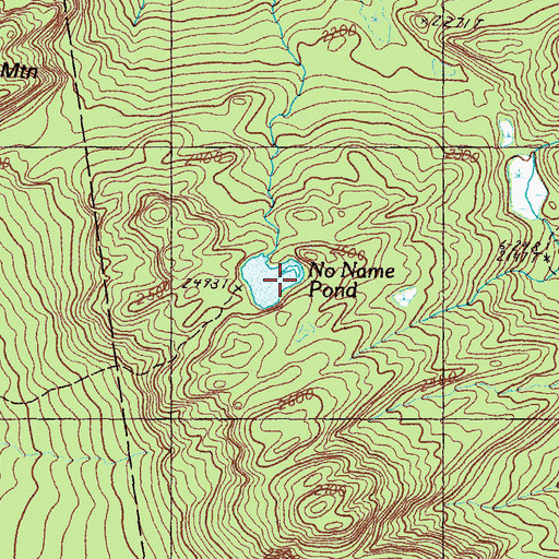 Topographic Map of No Name Pond, ME