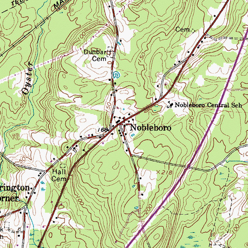 Topographic Map of Nobleboro, ME