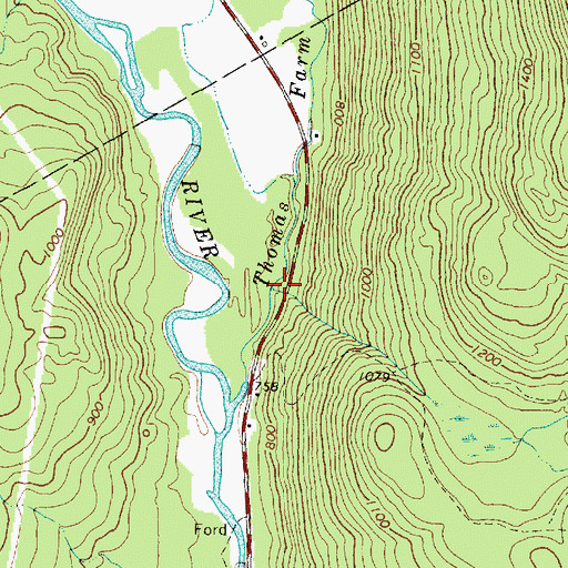 Topographic Map of Noisy Brook, ME