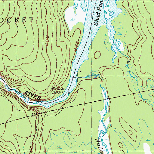 Topographic Map of Nollesemic Stream, ME