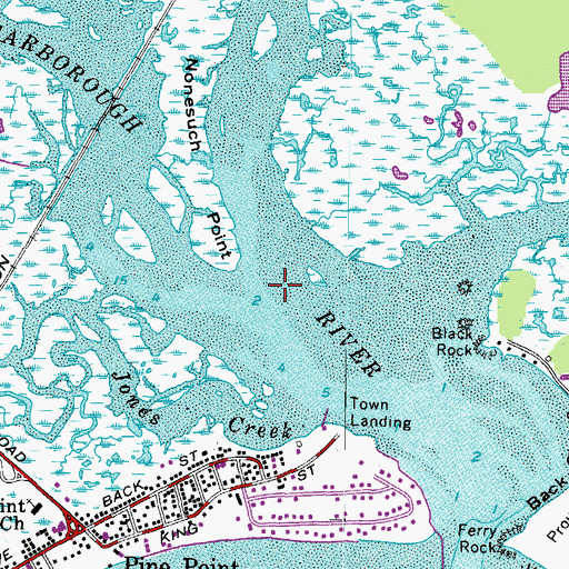Topographic Map of Nonesuch River, ME