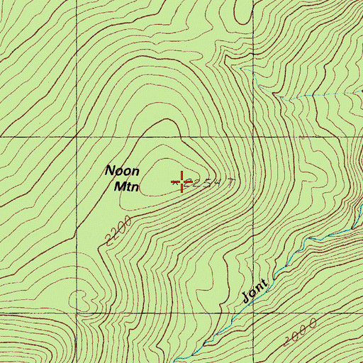 Topographic Map of Noon Mountain, ME