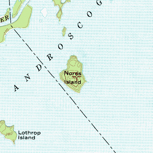 Topographic Map of Norris Island, ME