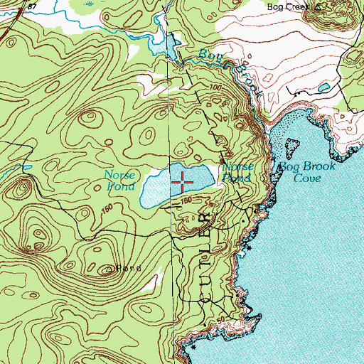Topographic Map of Norse Pond, ME
