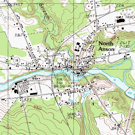 Topographic Map of North Anson, ME