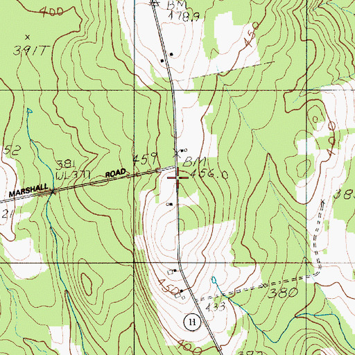 Topographic Map of North Bradford School, ME