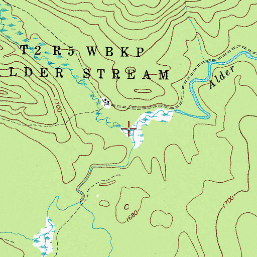 Topographic Map of North Branch Alder Stream, ME