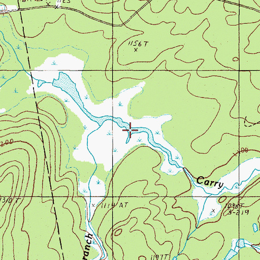 Topographic Map of North Branch Carry Brook, ME