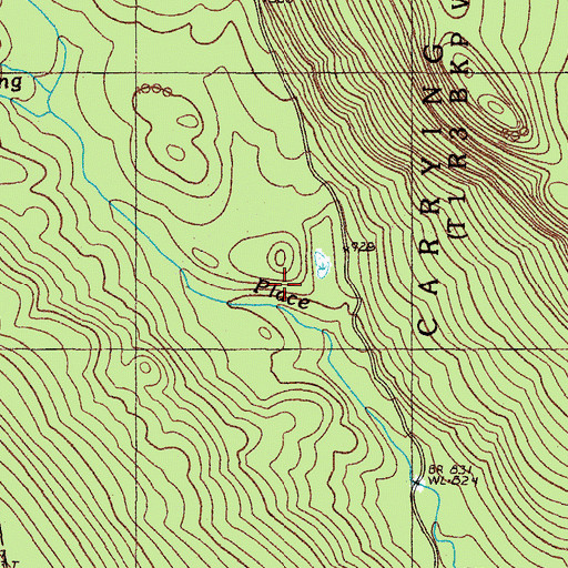 Topographic Map of North Branch Carrying Place Stream, ME