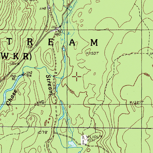 Topographic Map of North Branch Chase Stream, ME