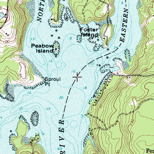 Topographic Map of North Branch Johns River, ME