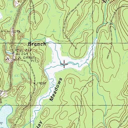 Topographic Map of North Branch Little Musquash Stream, ME