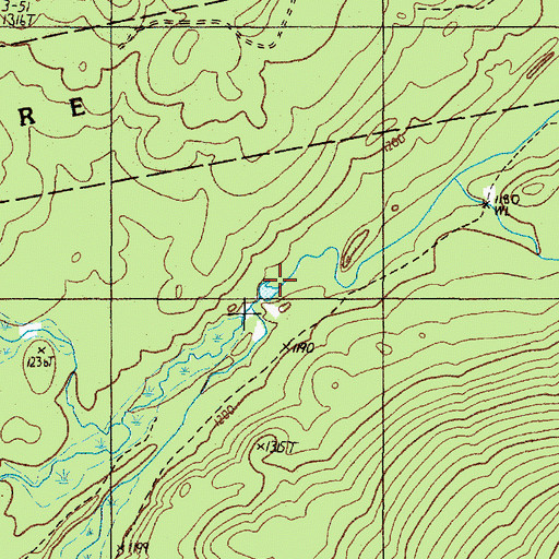 Topographic Map of North Branch Misery Stream, ME