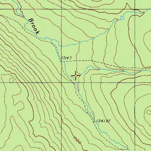 Topographic Map of North Branch Spruce Brook, ME