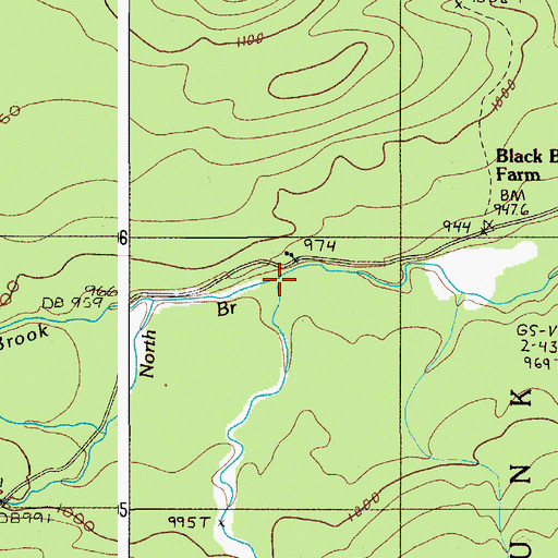 Topographic Map of North Branch Trout Brook, ME