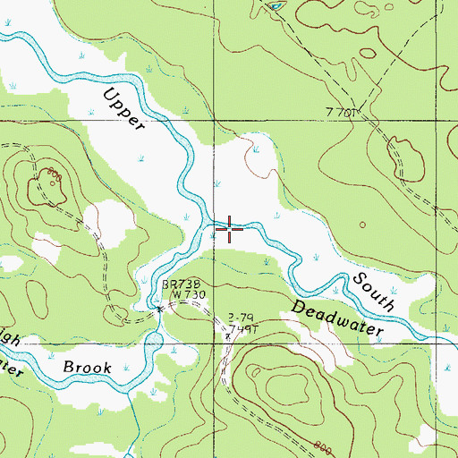 Topographic Map of North Branch Wadleigh Brook, ME