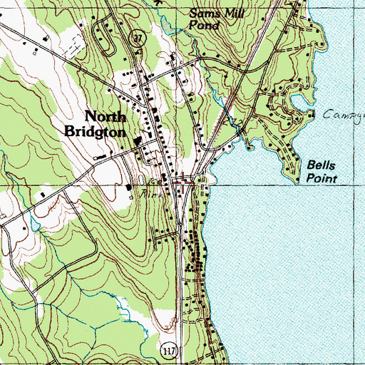 Topographic Map of North Bridgton, ME