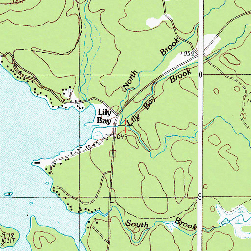 Topographic Map of North Brook, ME