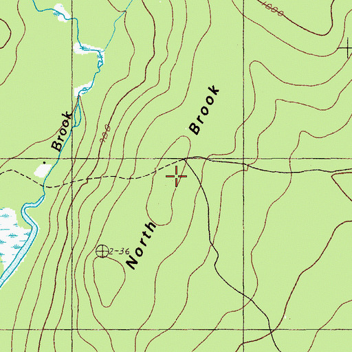 Topographic Map of North Brook Ridge, ME