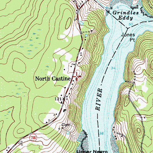 Topographic Map of North Castine, ME
