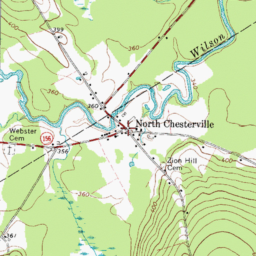 Topographic Map of North Chesterville, ME