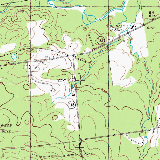 Topographic Map of North Freeman School, ME