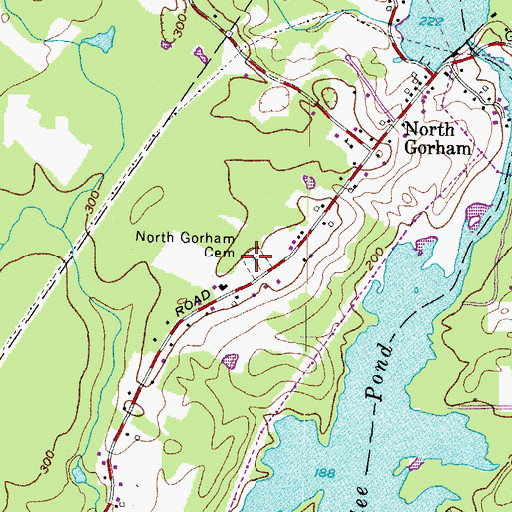 Topographic Map of North Gorham Cemetery, ME