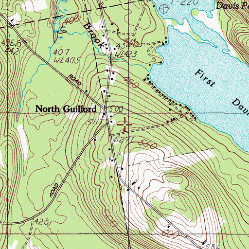Topographic Map of North Guilford, ME