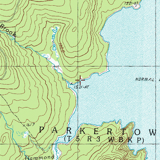Topographic Map of North Hammond Brook, ME
