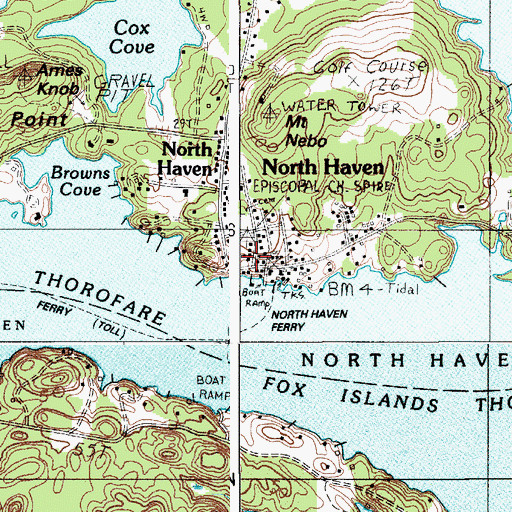 Topographic Map of North Haven, ME