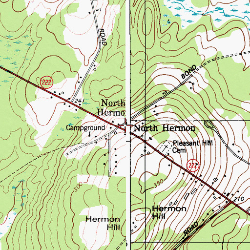 Topographic Map of North Hermon, ME
