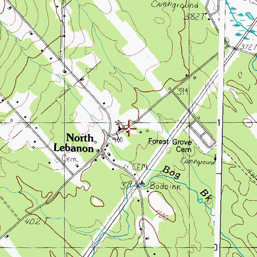 Topographic Map of North Lebanon, ME
