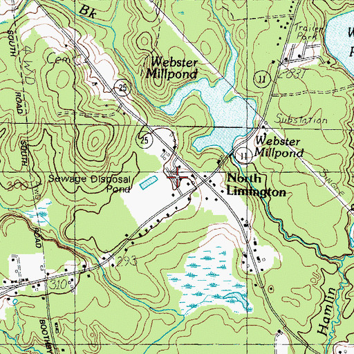 Topographic Map of North Limington, ME
