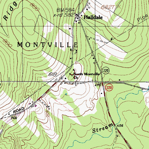 Topographic Map of North Montville Church, ME