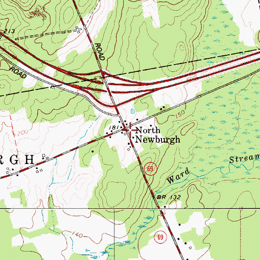 Topographic Map of North Newburgh, ME
